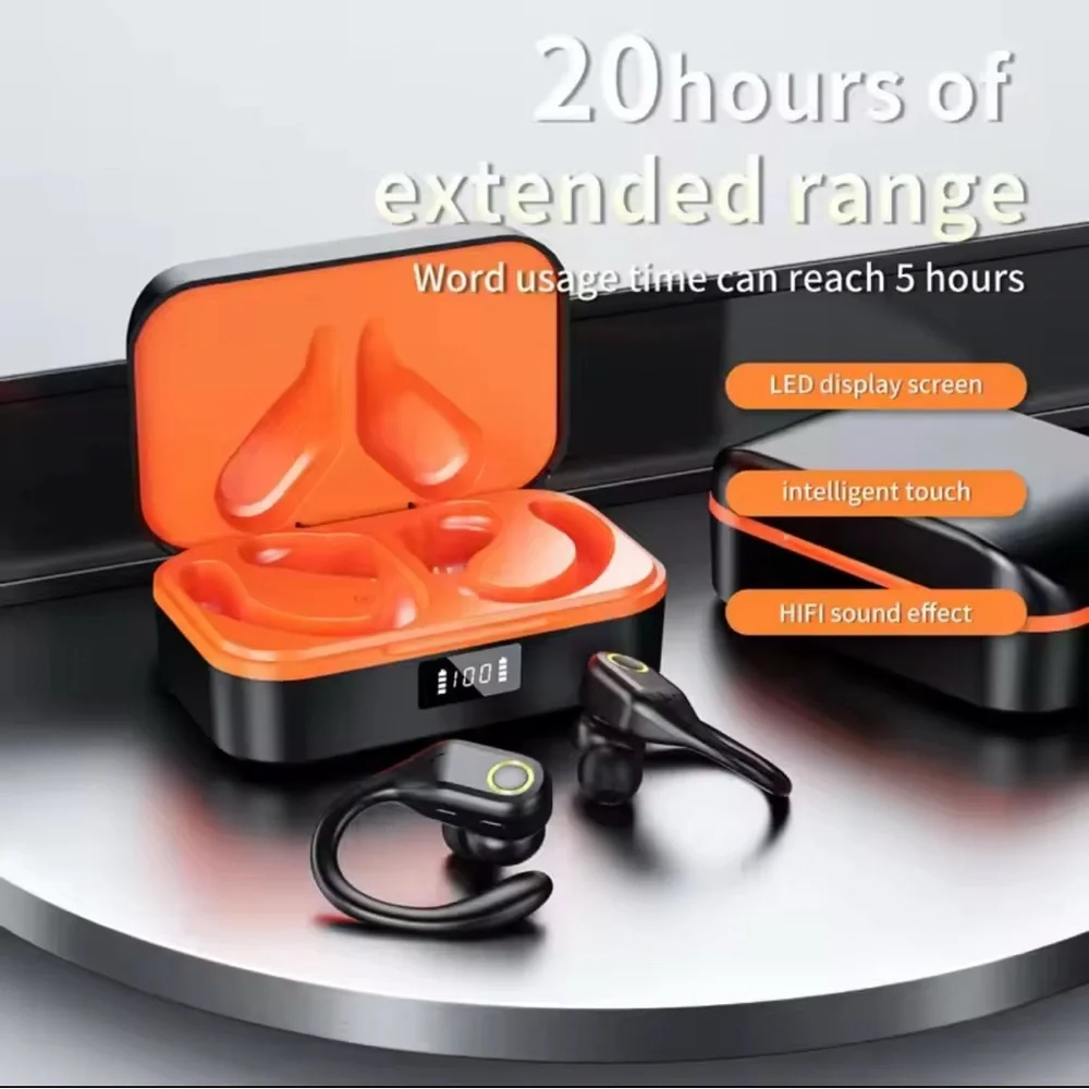 TWS Wireless Bluetooth Earphones Headphones Sports Running Bass Earbuds Ear-Hook